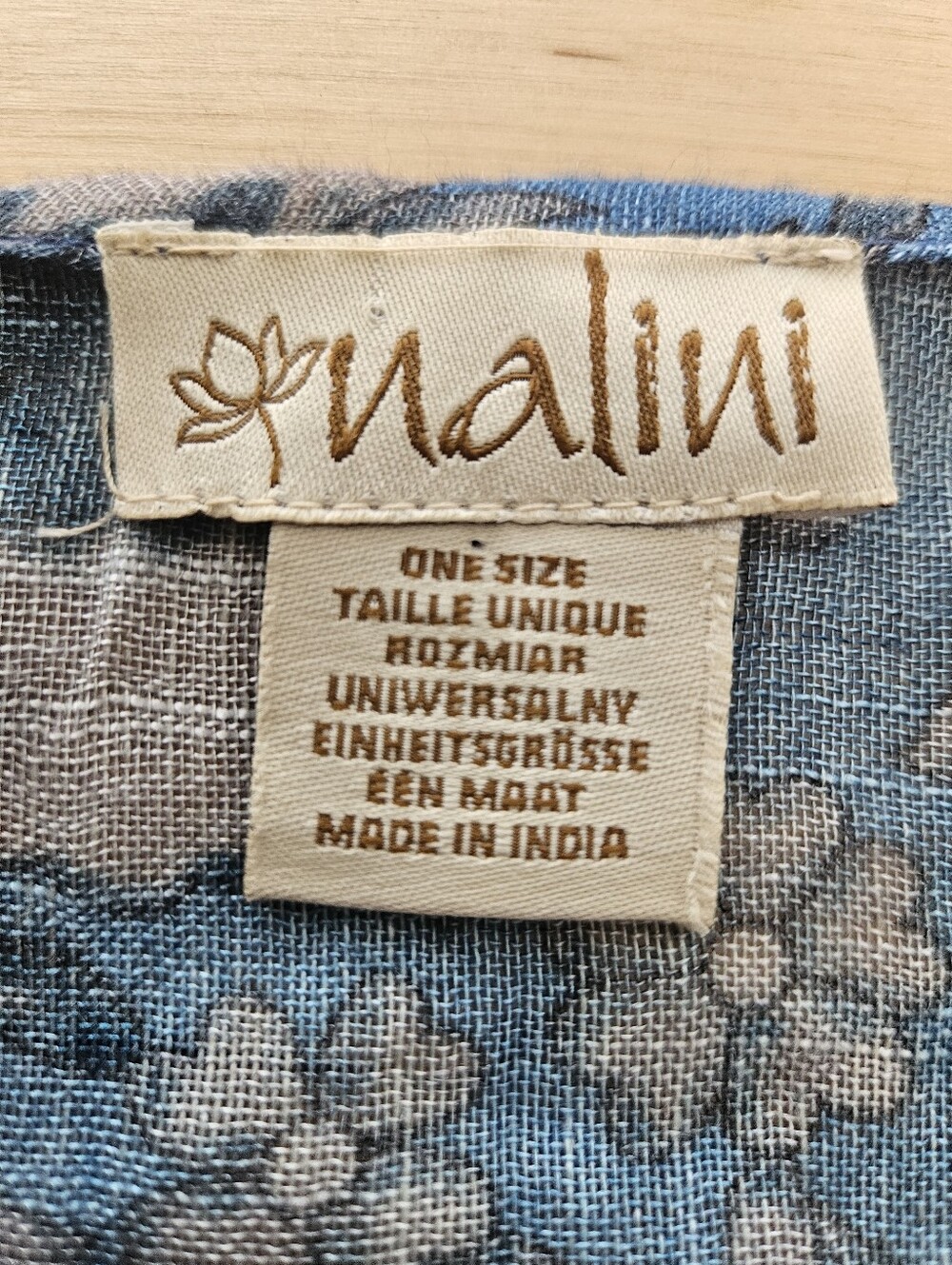 Nalini Boho Print Open Front Beachy Linen Blend Kimono OS Festival‎ Cardigan - Picture 7 of 11